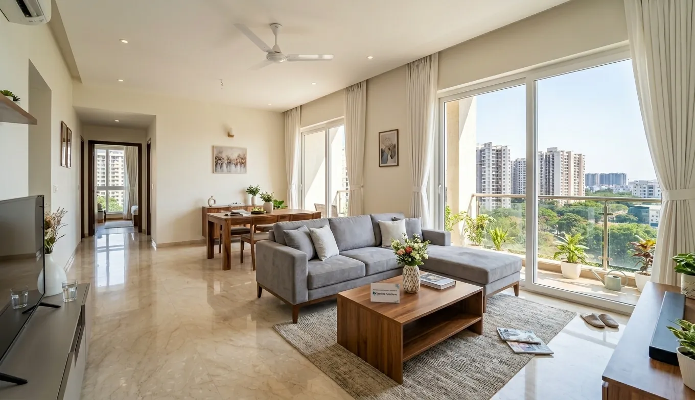 Spotless apartment after professional deep cleaning